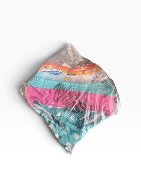 Kids Swim Diaper Cover - Pink & Aqua Polka Dot